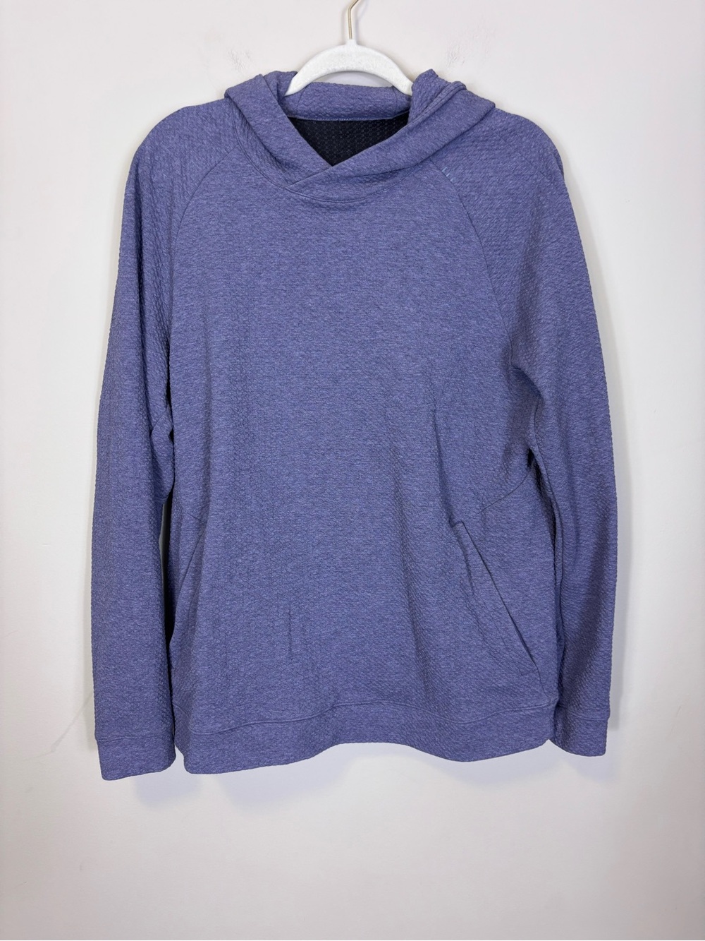 lululemon athletica Heathered Purple Woven Knit Hooded Pullover Sweatshirt L